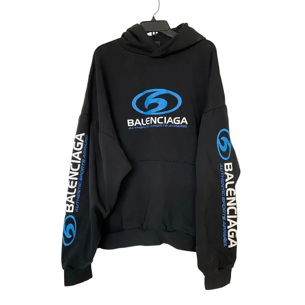 BALENCIAGA  Surfer Logo-Print Hoodie